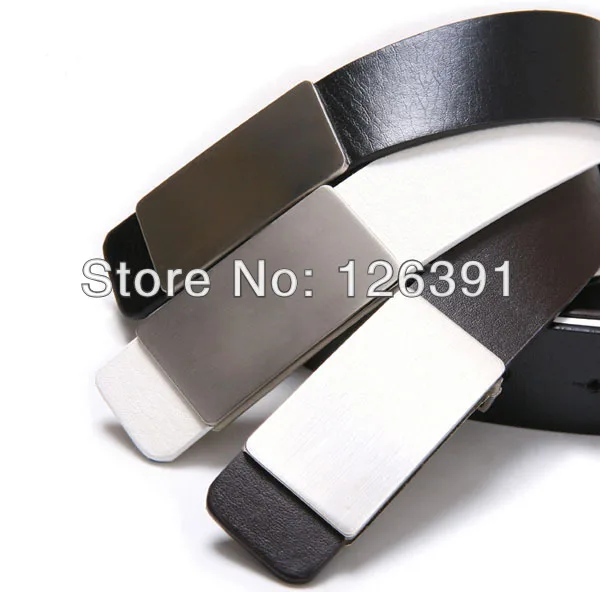 Модный пояс в стиле унисекс Мужские ремни черные/белые/кофейные простые