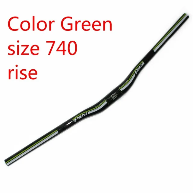 rise Green 740mm Аутентичный Pura raza полный углеродного волокна горный велосипед ручка MTB руль прямо на плоской крест mtb руль - Цвет: rise Green 740mm
