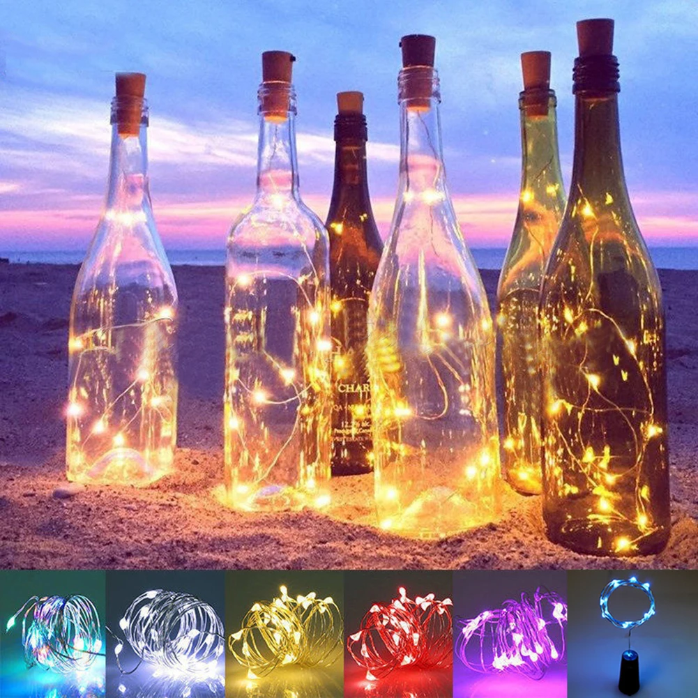 100 см в форме пробки 10LED Ночная сказочная гирлянда лампа для бутылки вина Декор