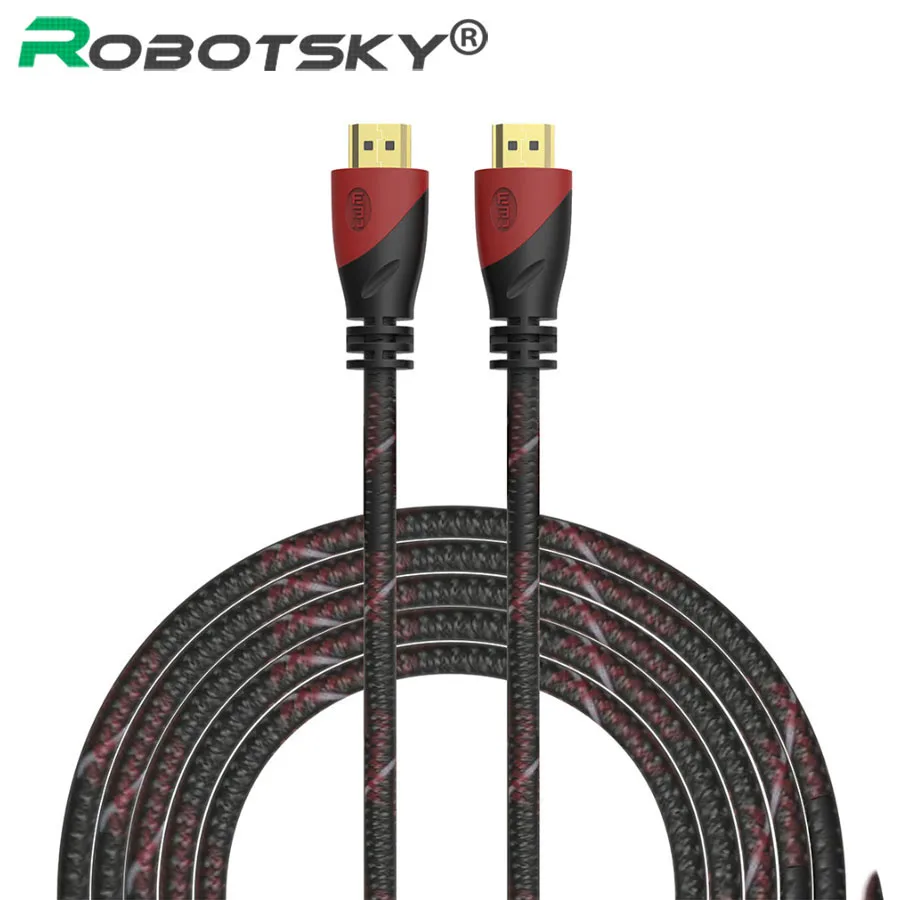 Высокоскоростной HDMI кабель Robotsky позолоченный штекер разветвитель конвертер