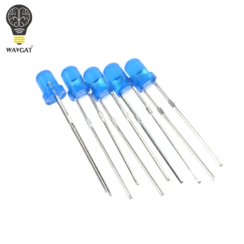 Светодиодсветодиодный голубые светоизлучающие диоды WAVGAT Blue F3 3 мм синий поворот