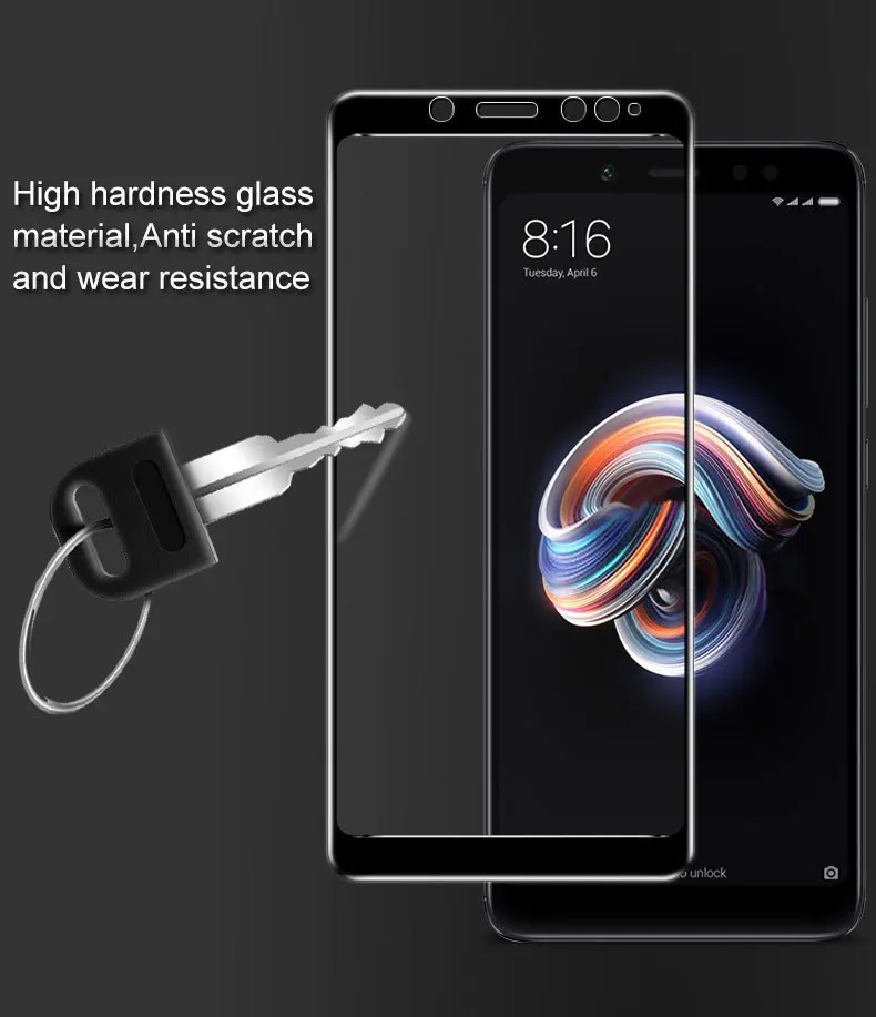 2 шт Защитное стекло для экрана Xiaomi Redmi Note 5, закаленное стекло для Xiaomi Redmi Note 5 Pro, изогнутое стекло Redmi Note 5, пленка на весь экран