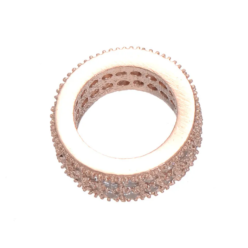 Обновленные двухрядные бусины из микро циркония рукоделие большое отверстие