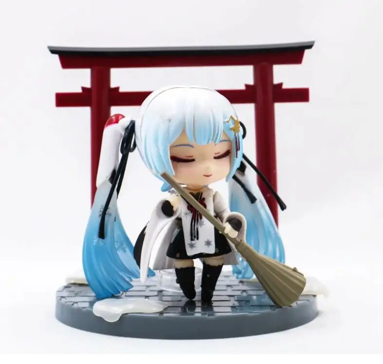 10 см аниме фигурки Хацунэ Мико Снежный журавль nendoroid Хацунэ Мику фигурка Коллекция Модель игрушки для детей подарки на день рождения
