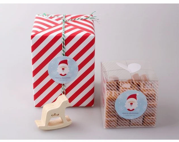 60 шт./лот новинка Рождественская синяя Снежинка ручная работа упаковка для торта