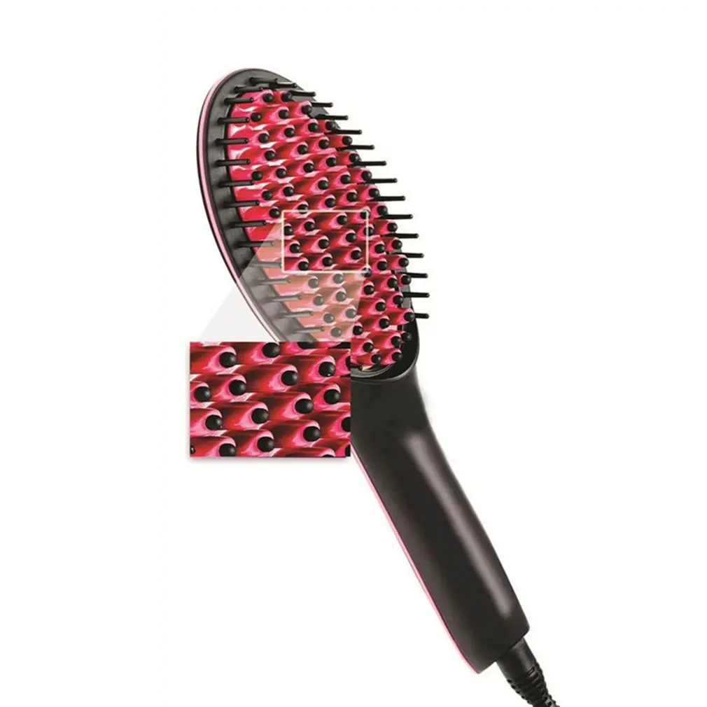

Portable Size Handheld Hair Straight Electric Brush Professional LCD Display Fast Hair Straightener Comb Best Gift