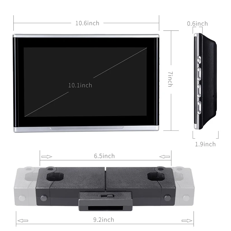 10.1 Inch Full HD 1080P Video Car Headrest Monitor Touch Screen DVD Player With FM IR USB SD Wireless Game Speaker For Home | Автомобили и