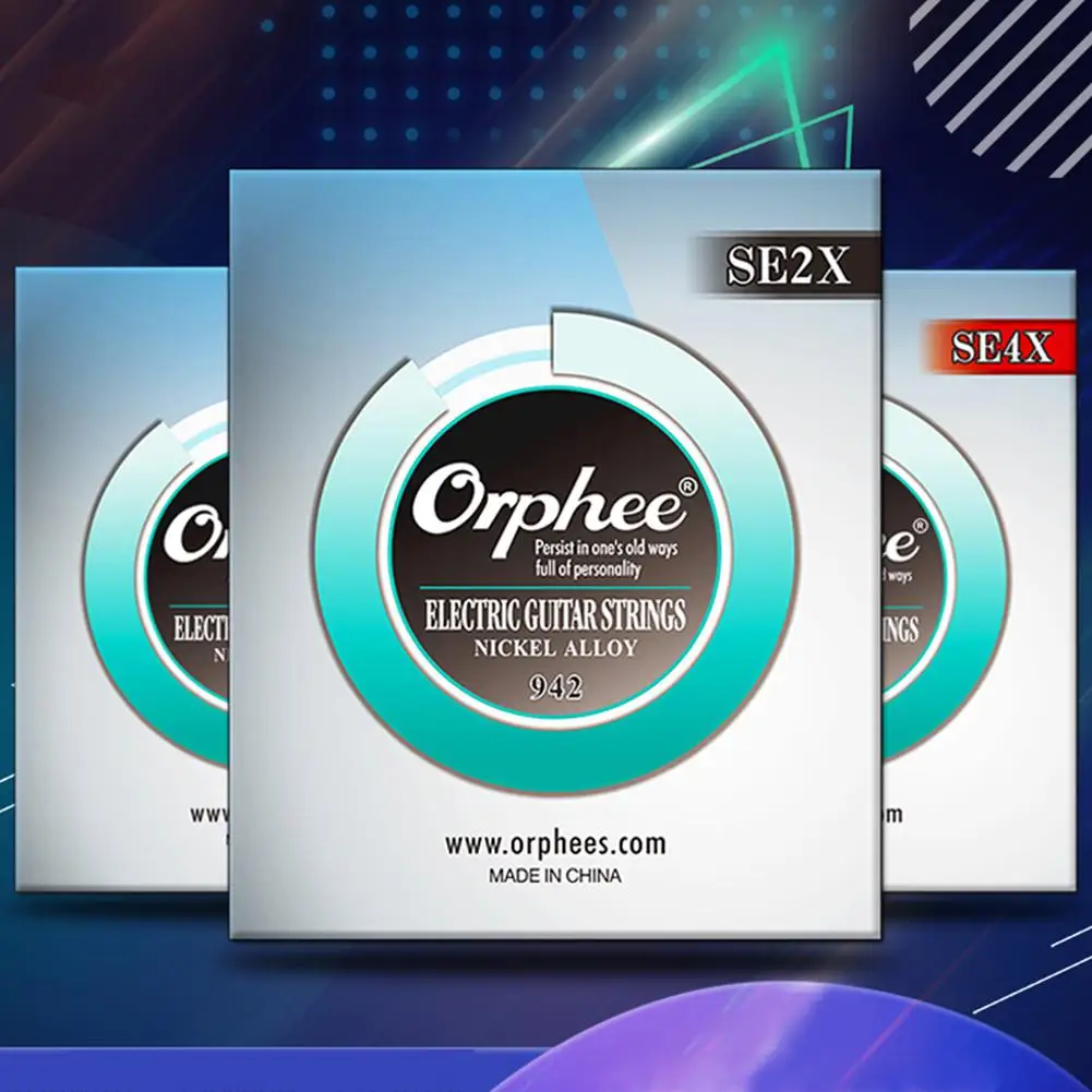 Orphee 6 шт./компл. электрогитара струна шестиугольная сталь ядро никель MPCP сплав средний Светильник Натяжной гитары ra аксессуары струны