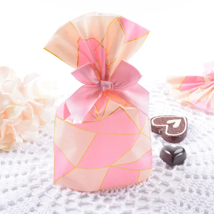 pink 10 шт., золотой мешок для конфет, коробка для конфет, сумка для печенья, Подарочная сумка, для свадьбы, дня рождения, вечеринки, декор для малышей, вечерние принадлежности, подарок для девочек - Цвет: pink
