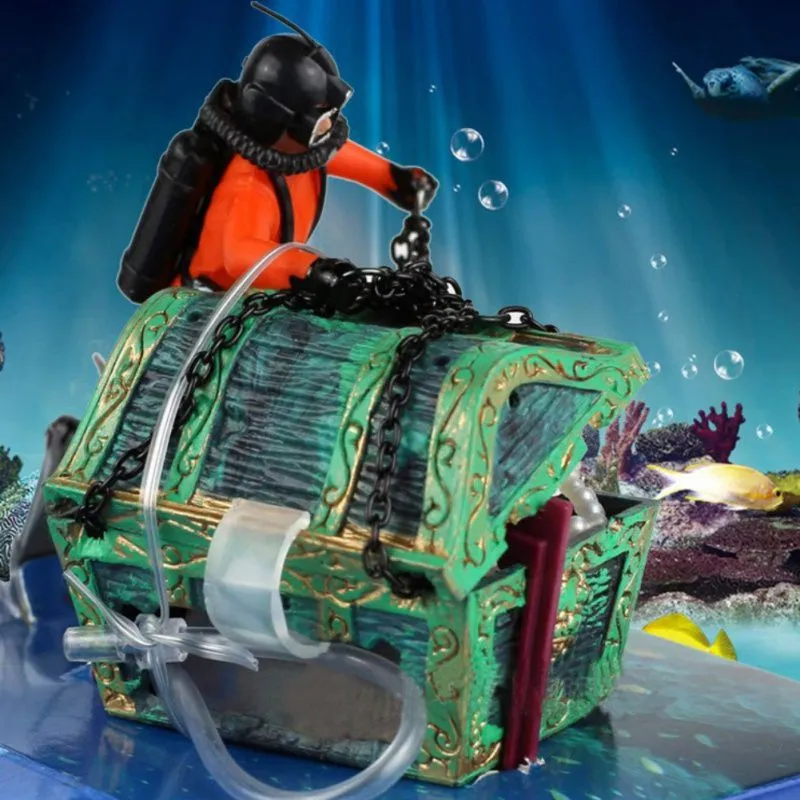 PanDaDa сокровищница форма аквариума украшение для аквариума Diver плавающие украшения домашний декор