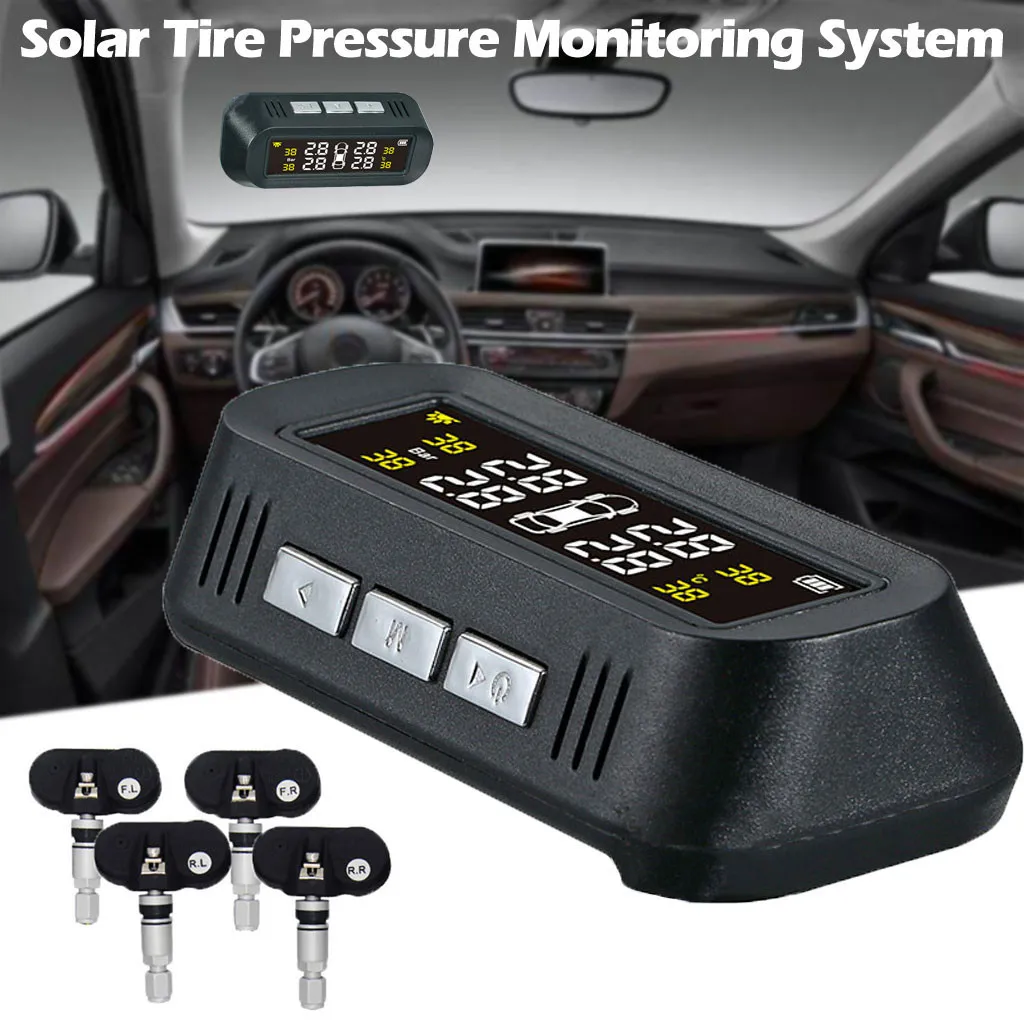 Wupp система контроля давления в шинах Солнечная Беспроводная TPMS автомобильные шины покрышки система контроля давления/4 Внутренний датчик#520g40
