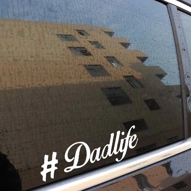 QYPF 12.7CM*4CM Dad Life Baby On Board Child Cute Vinyl Sticker Car Decals Black Sliver C14-0134 | Автомобили и мотоциклы