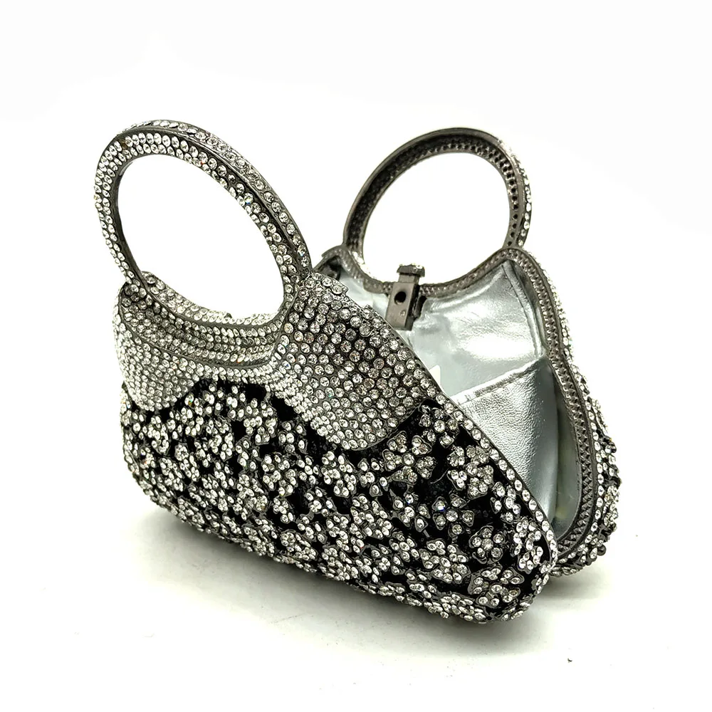 Boutique De FGG, золотой вечерний минодьер, женский клатч с кристаллами, сумочка с верхней ручкой, металлический бриллиант, свадебная сумка, вечерние сумочки для коктейлей
