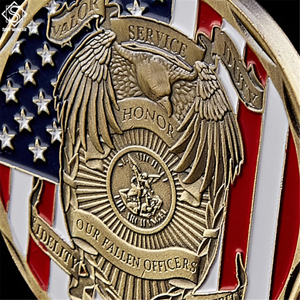 5 шт./лот США Archangel St Michael Our pould Officer Patron Saint Challenge Copper Coin|Безвалютные монеты| |