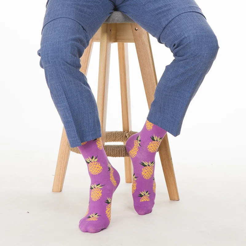 Носки мужские повседневные из чесаного хлопка в стиле Харадзюку|Мужские носки| |