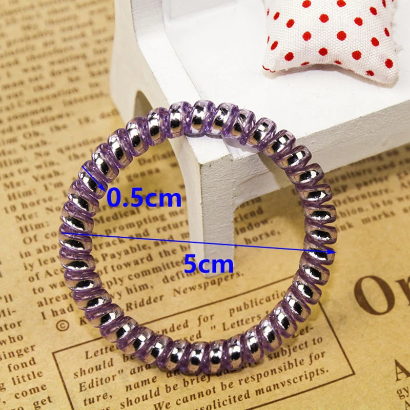 1 шт. разноцветные эластичные резинки для волос в форме спирали| |