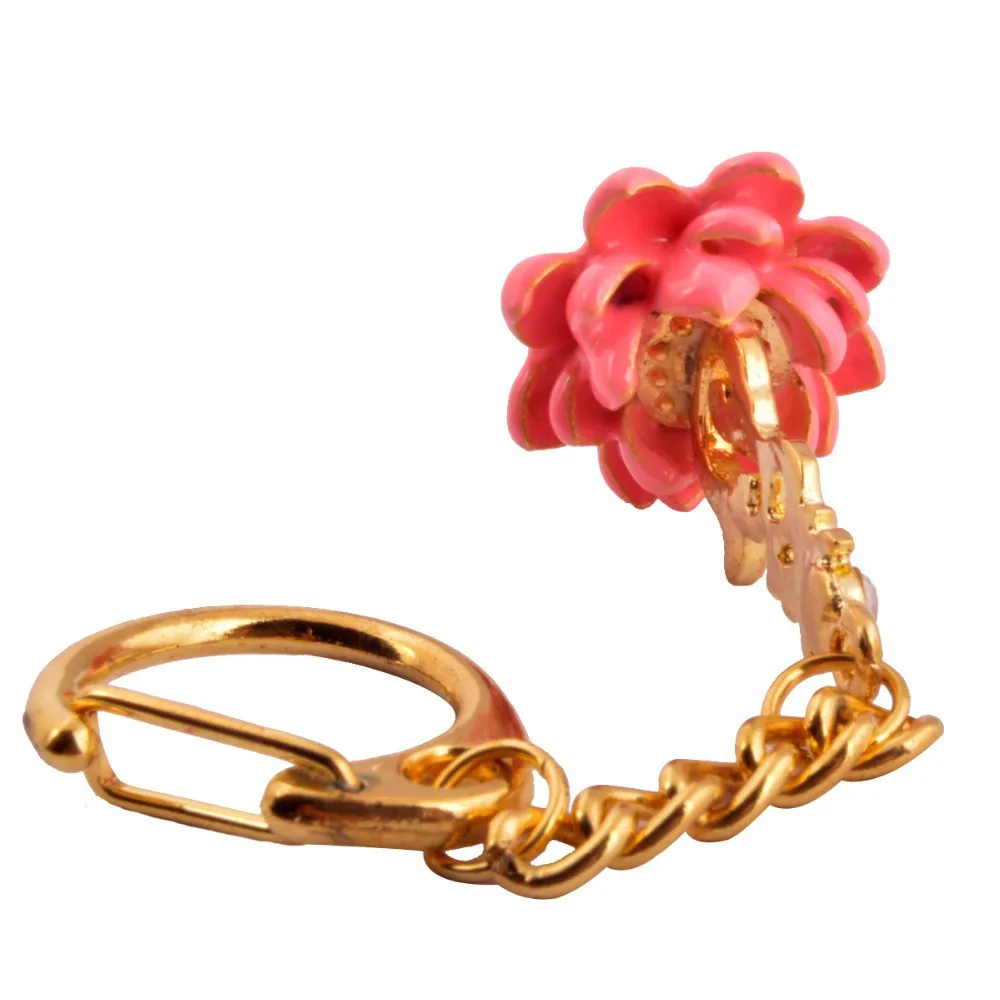 Фэн шуй бижутерия хм на розовом лотосе брелок с амулетом W1026|keychain for cell phone|keychain