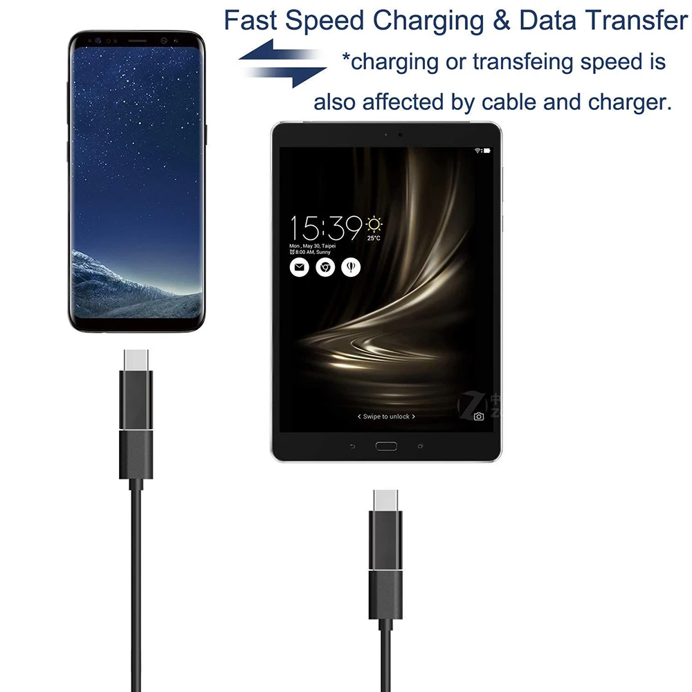 Ascromy 100 шт. USB Type C адаптер Micro для USB-C синхронизации данных зарядный кабель Разъем