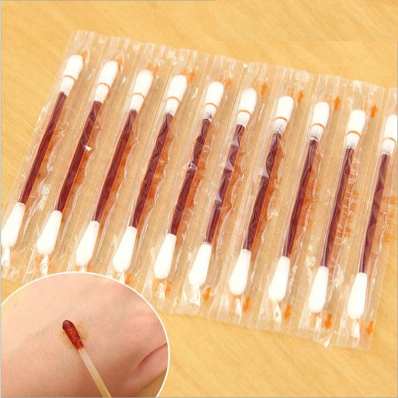 20 шт. двойной Применение одноразовый Медицинский Йод ватную палочку с йодом для