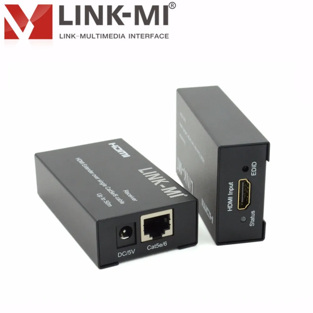 LINK MI 50 м одиночный Cat5e/6 HDMI удлинитель UTP кабель высокой четкости 108PP
