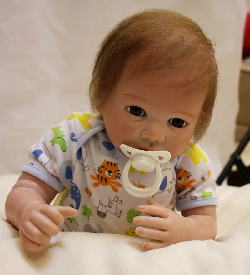 48 см Реалистичная кукла для новорожденных виниловая силиконовая игрушки малышей