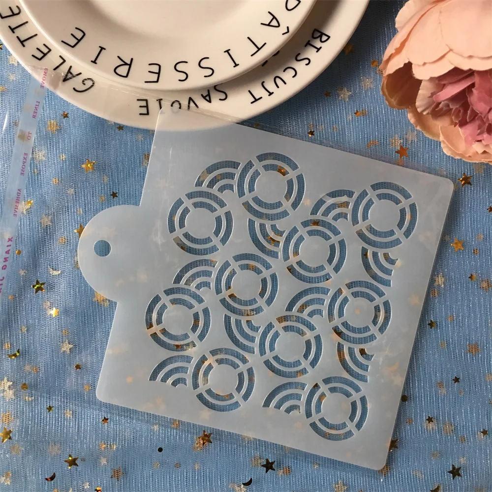 Новый 15 см Круглый Круг пузырь DIY трафареты раскраска для скрапбукинга тиснение