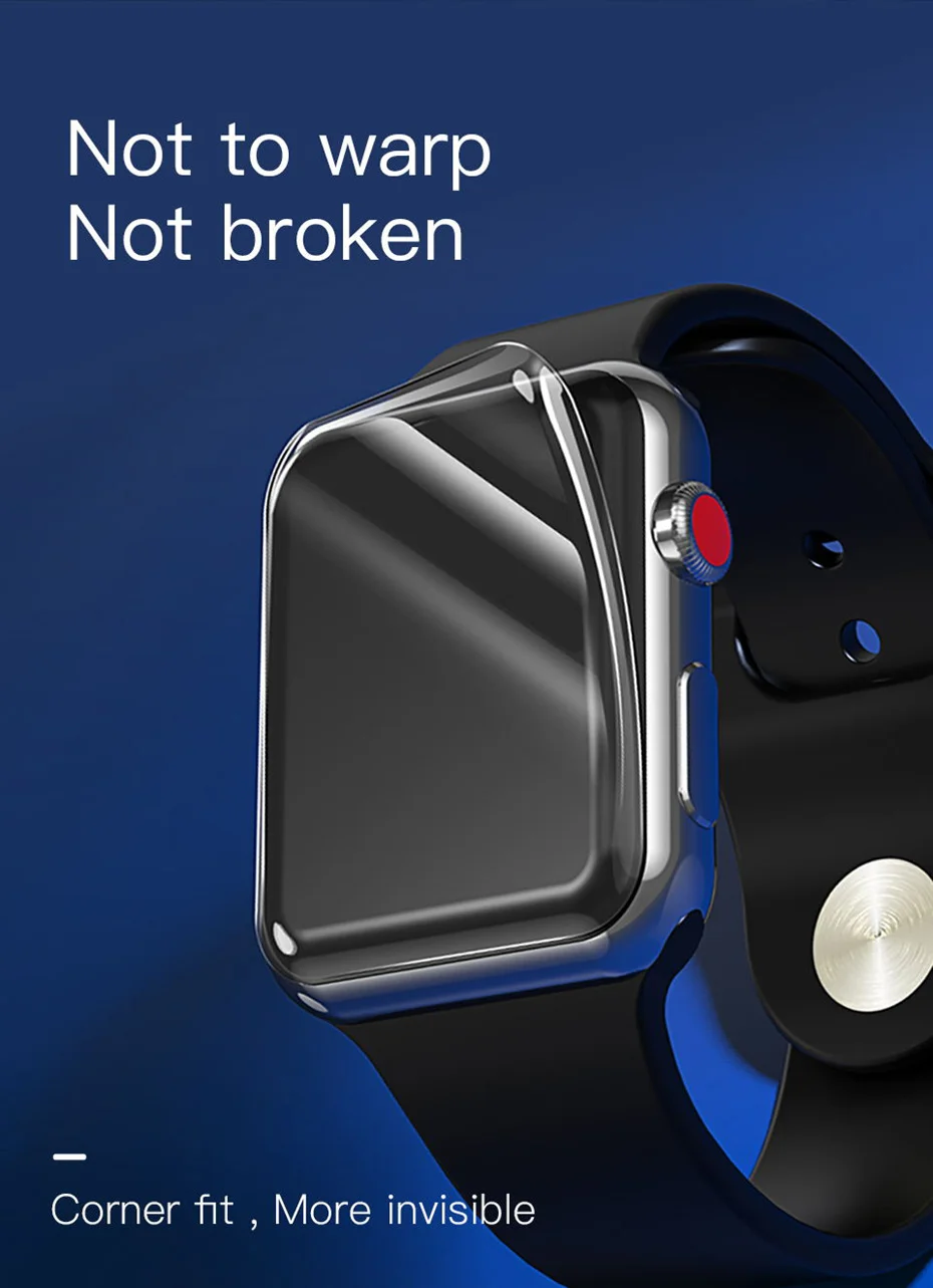 PZOZ для apple watch 4 5 защитный чехол для экрана 40 мм 44 мм мягкая Гидрогелевая пленка 3D полное покрытие для apple watch 1 2 3 часы 38 мм 42 мм