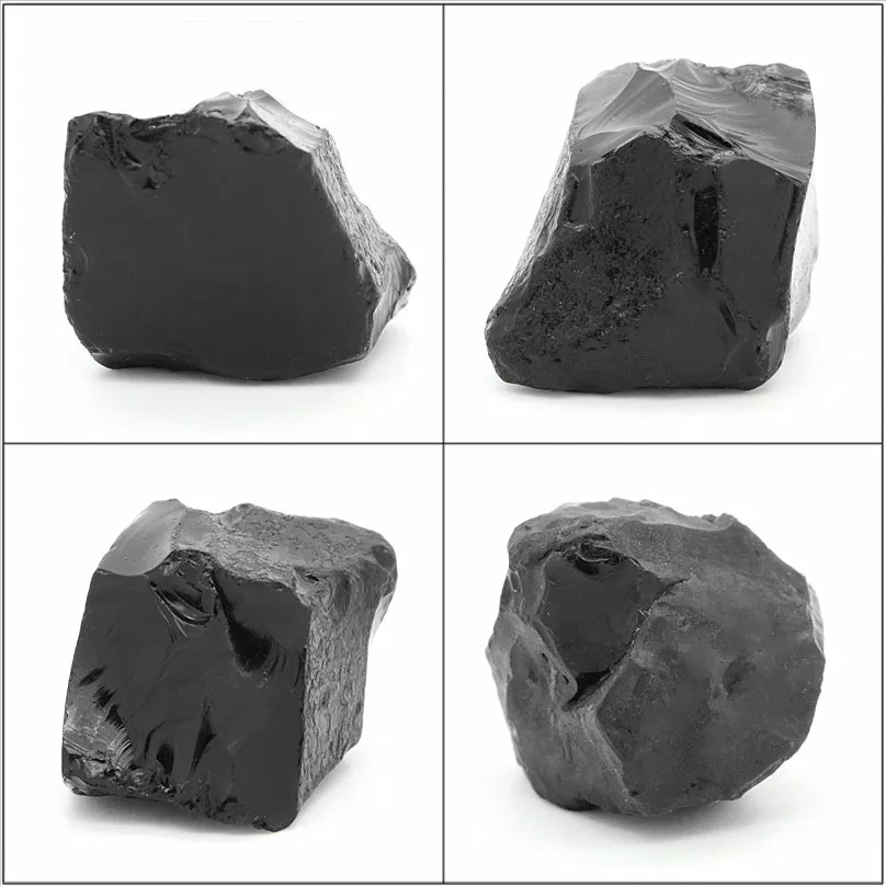 

Natural Obsidian 3-4cm diy jewelry pendants original stone mineral crystals teaching specimens evil to evil