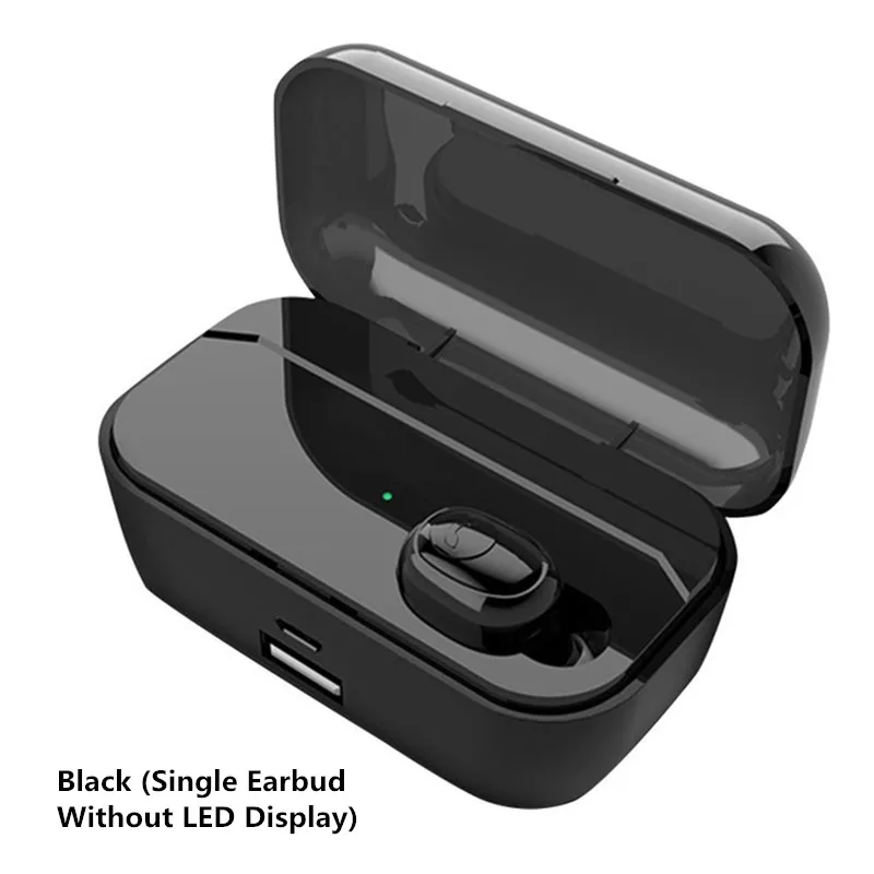 Black single G6S двойной bluetooth 5,0 TWS светодиодный наушник с цифровым дисплеем IPX7 глубокая Водонепроницаемая бинауральная гарнитура с зарядным устройством 3500 мАч - Цвет: Black single