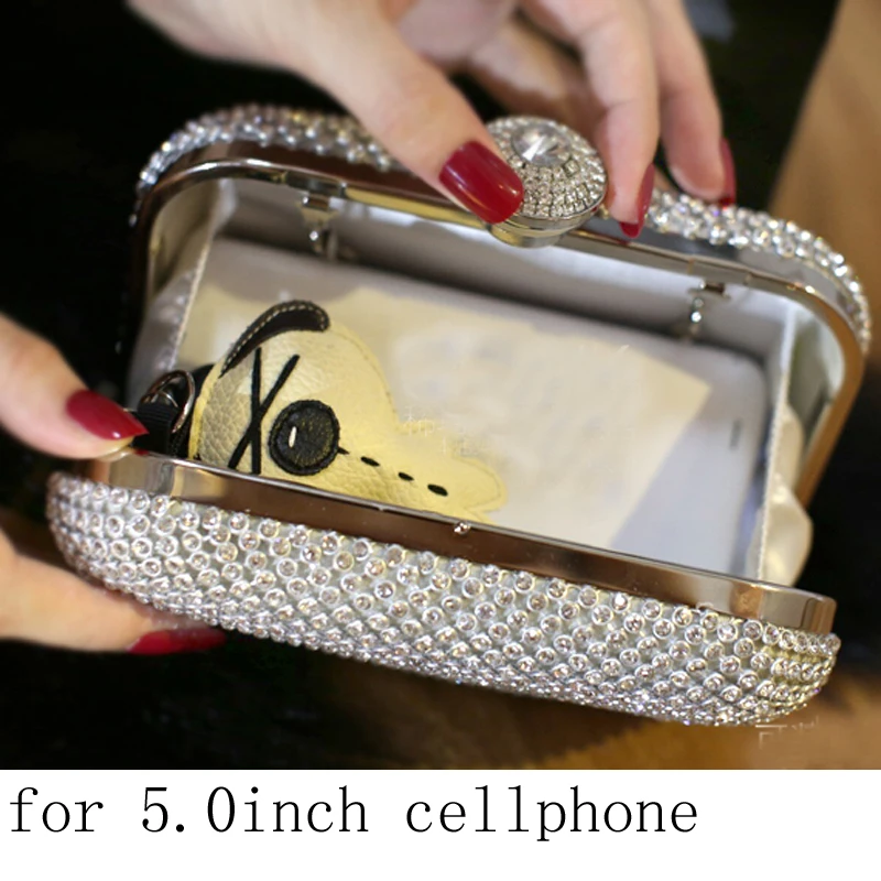 Новая мода Роскошный со стразами шикарная Женская вечерняя сумка клатч