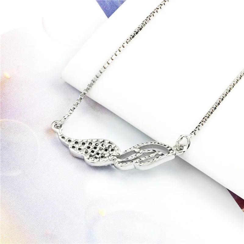 wings zircon necklace woman 100% 925 Sterling silver nacklace Jewellery Clavicle chain pendant charms | Украшения и аксессуары