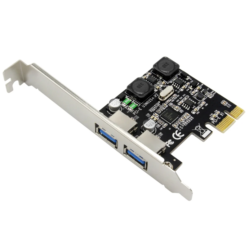 2 Port Usb 3.0 Pci-E Expansion Card External Usb3.0 Pcie With Power Module Nec Chip For Desktop Pc Computer | Компьютеры и офис
