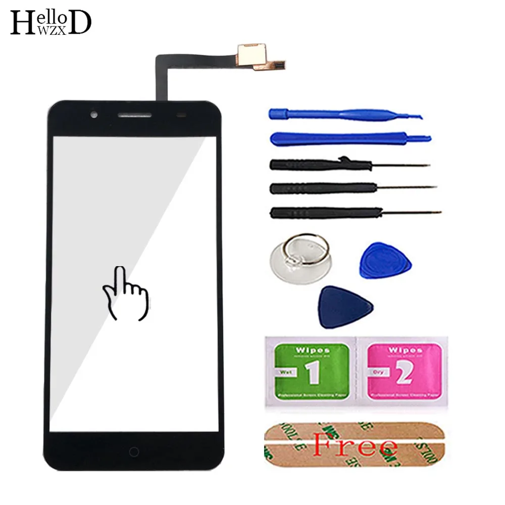 Black With Tools Сенсорный экран для zte Blade A610 Plus сенсорный экран дигитайзер сенсор для zte Blade A2 Plus мобильный телефон с инструментами+ клей - Цвет: Black With Tools