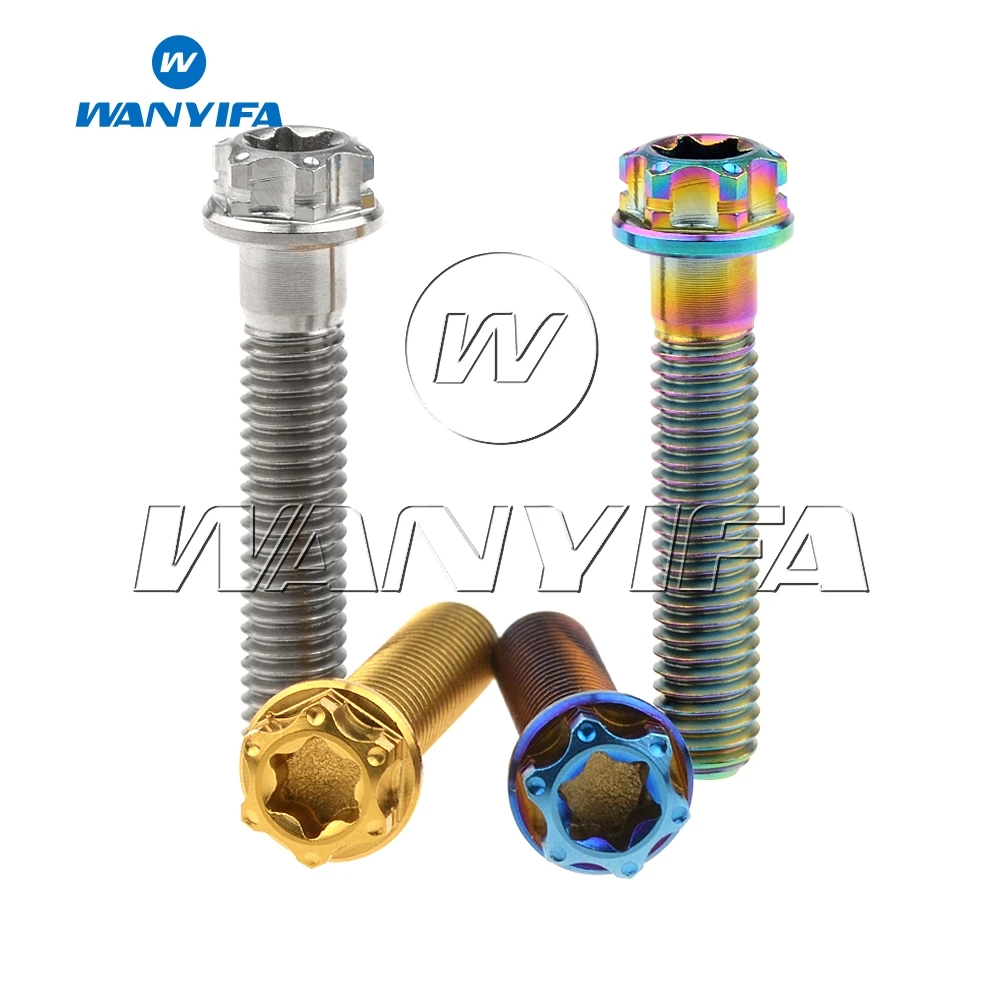 Титановый болты &quotWanyifa&quot M6x30mm Torx Фланцевая головка винт для велосипедной