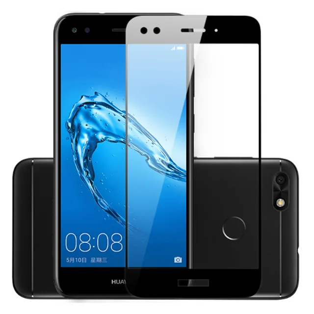 Nova Lite полное покрытие из закаленного стекла для huawei Nova Lite /Y6 Pro /P9 lite mini SLA-L22 SLA-L02 SLA L22 защитная пленка - Цвет: Black