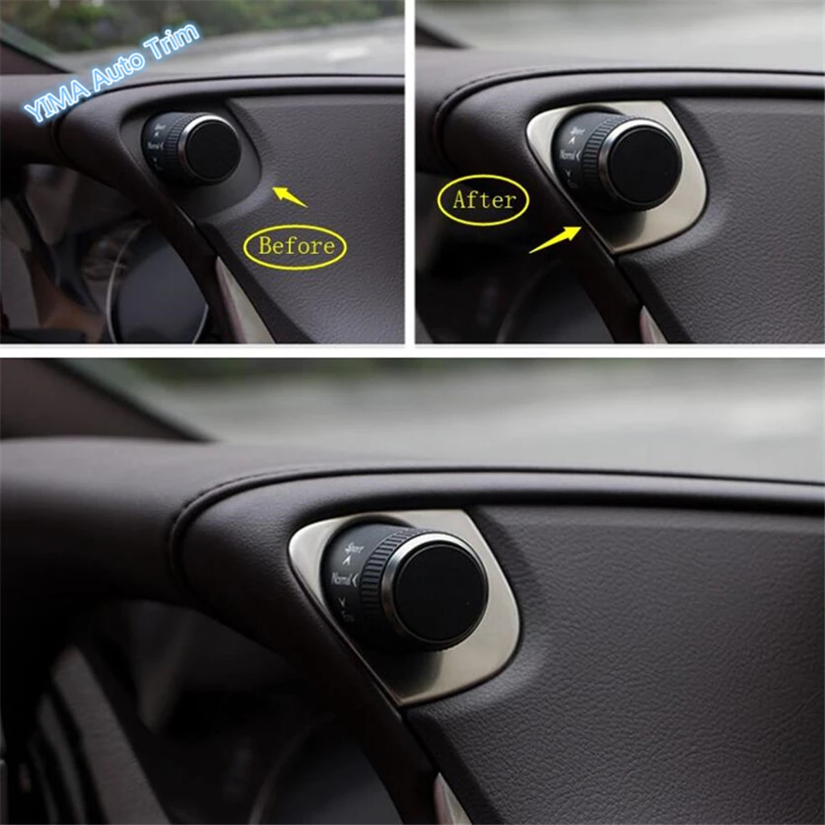 

Lapetus Auto Styling Driving Model Adjustment Knob Ring Sequins Cover Trim 2 Pcs Fit For Lexus ES 2018 - 2021 Stainless Steel