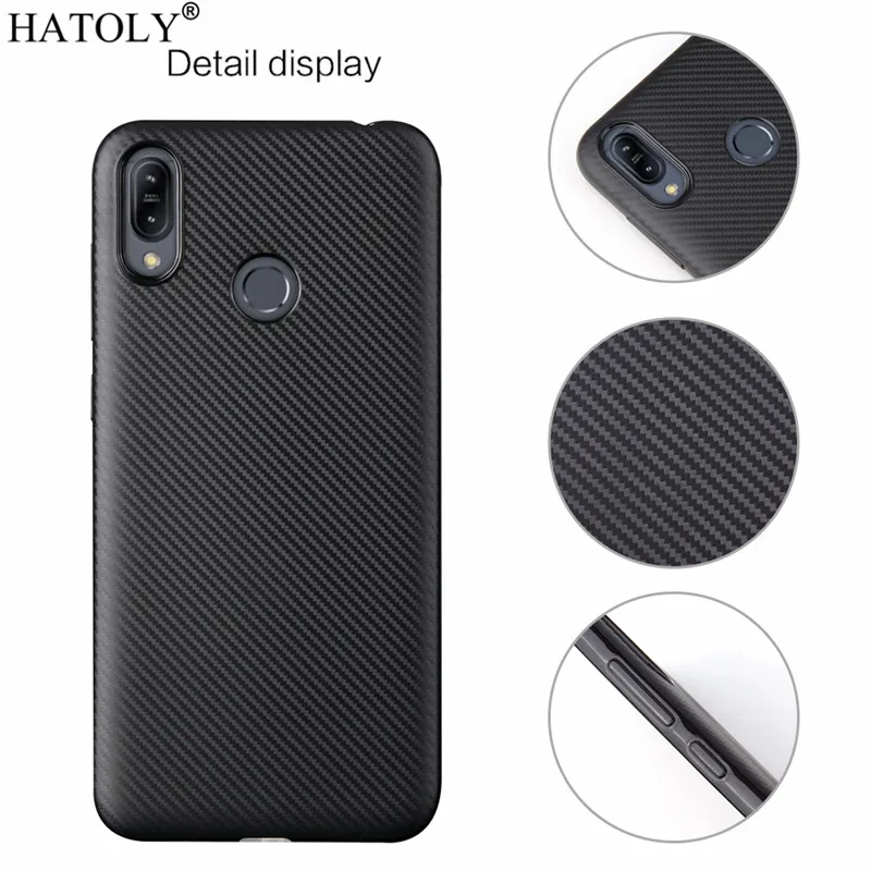 Чехол HATOLY для ASUS ZenFone Max M2 ZB633KL Ультратонкий Мягкий чехол из углеродного волокна