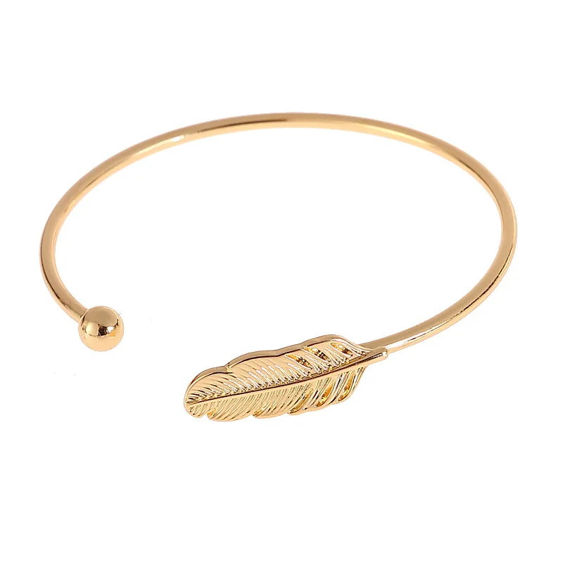 2018 hot new accessories hand-leaf copper beads open bracelet alloy plating wild fashion jewelry | Украшения и аксессуары