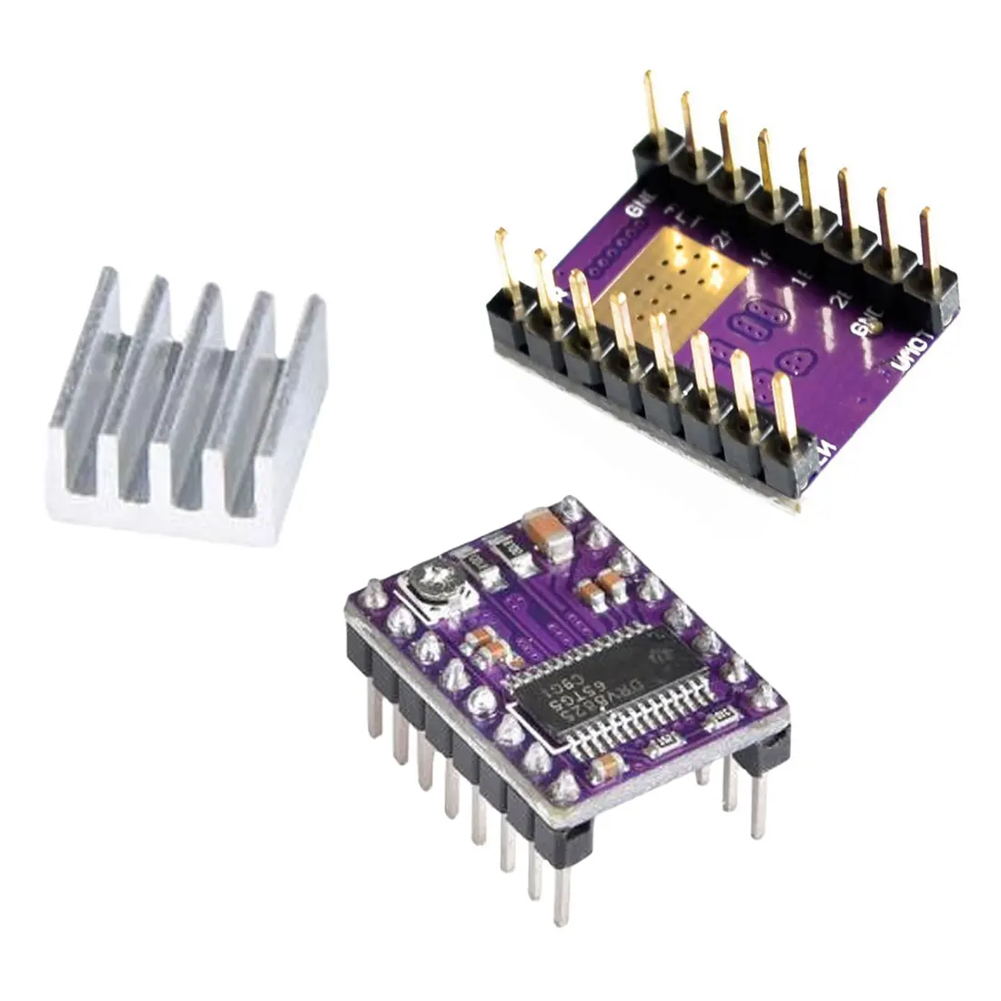 DRV8825 Драйвер шагового двигателя 4-слойные PCB Бесшумная печать 1/32 Драйвер Шагового Электродвигателя Быстрое рассеивание тепла 3D-принтеры копировального аппарата