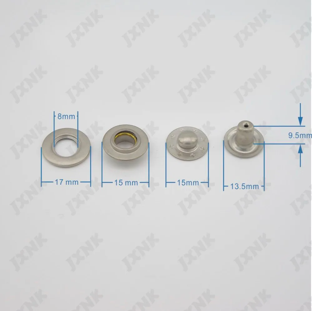 20sets/lot 17mm 4 part metal brass button bubble snap fasteners scrapbooking Sewing jacket matte silver | Дом и сад