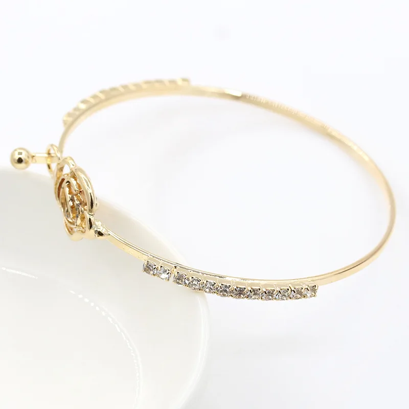 Хит изысканный роскошный женский браслет из горного хрусталя сплав камелии