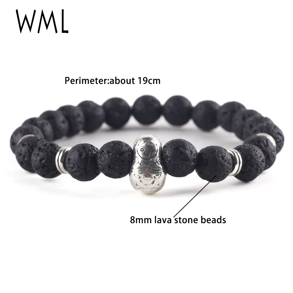 Модный серебряный цвет русская кукла тумблер Шарм ручной работы женские