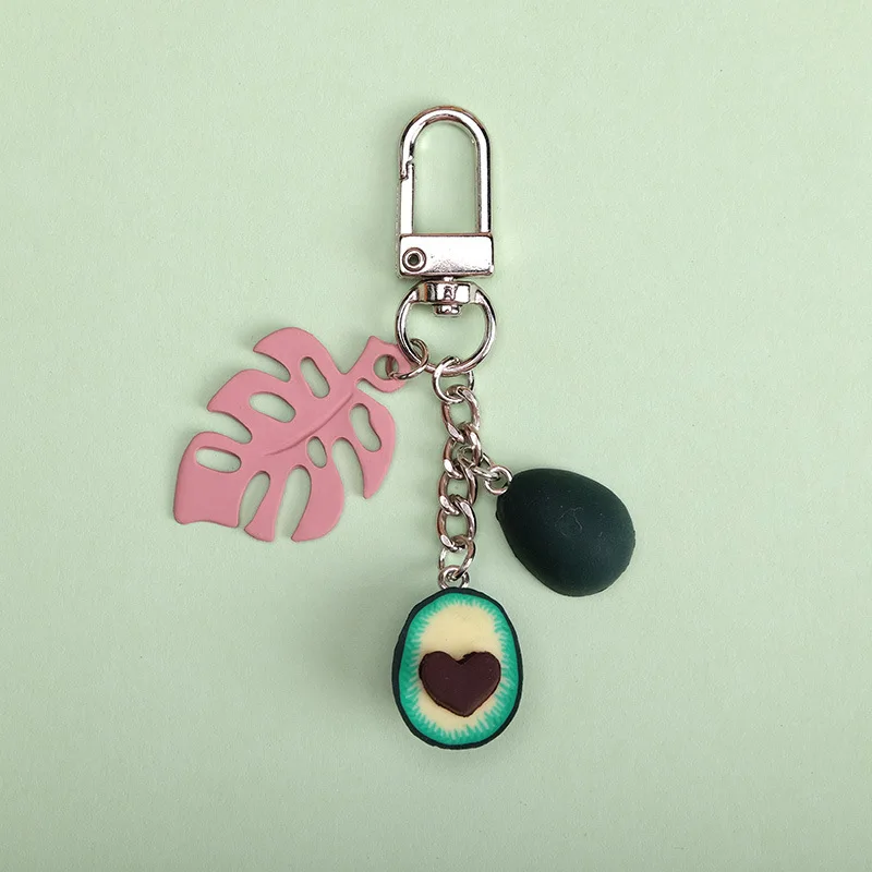 keychain 13 Брелок с фруктами, новинка, имитация авокадо, в форме сердца, брелок, модное ювелирное изделие, подарок для женщин, брелоки, маленький подарок - Color: keychain 13