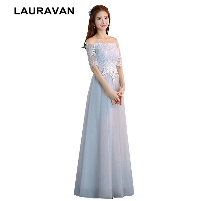 

robe de mariage elegant glamorous gray bridesmaid ball gown woman party dresses cheap pageant dress for teens wedding guests