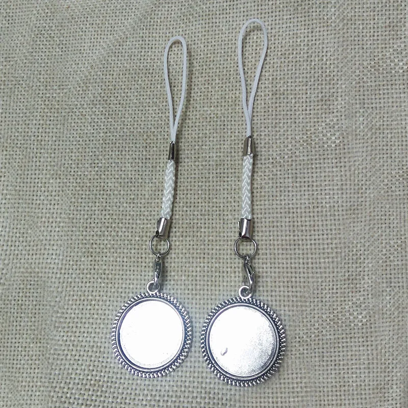 Розовый шнур держатель для ключей кабошон Безель Камея пустой базовый лоток