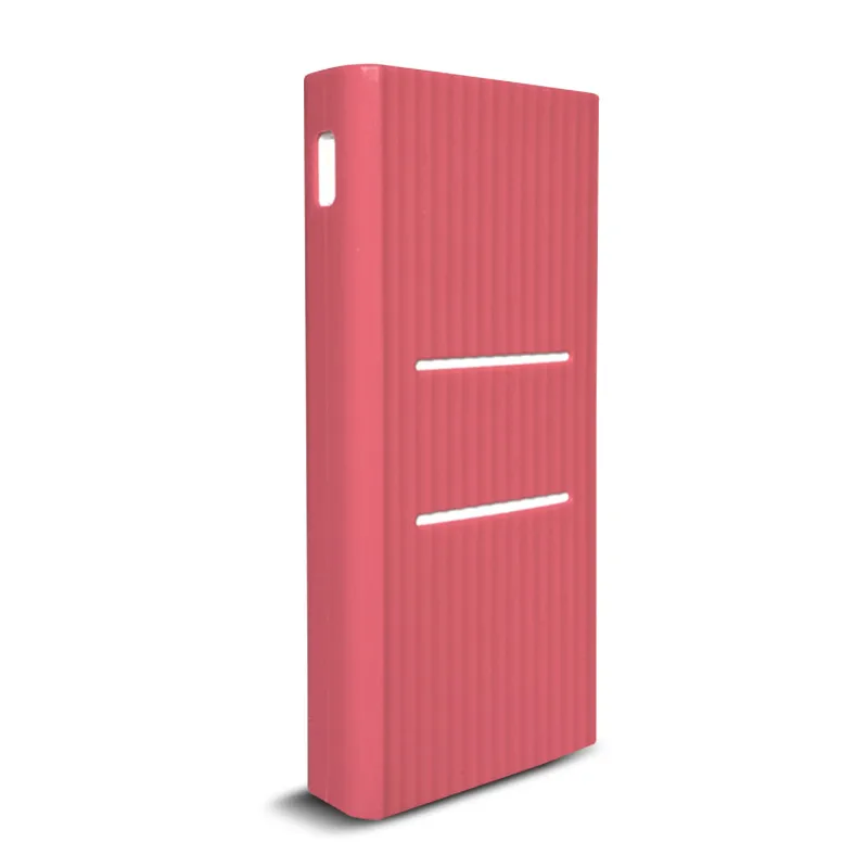 Pink AWINNER силиконовый защитный чехол, кожный чехол для Xiaomi Xiao Mi Xiaomi 20000 мАч, внешний аккумулятор 2C PLM06ZM, аксессуары для питания - Цвет: Pink