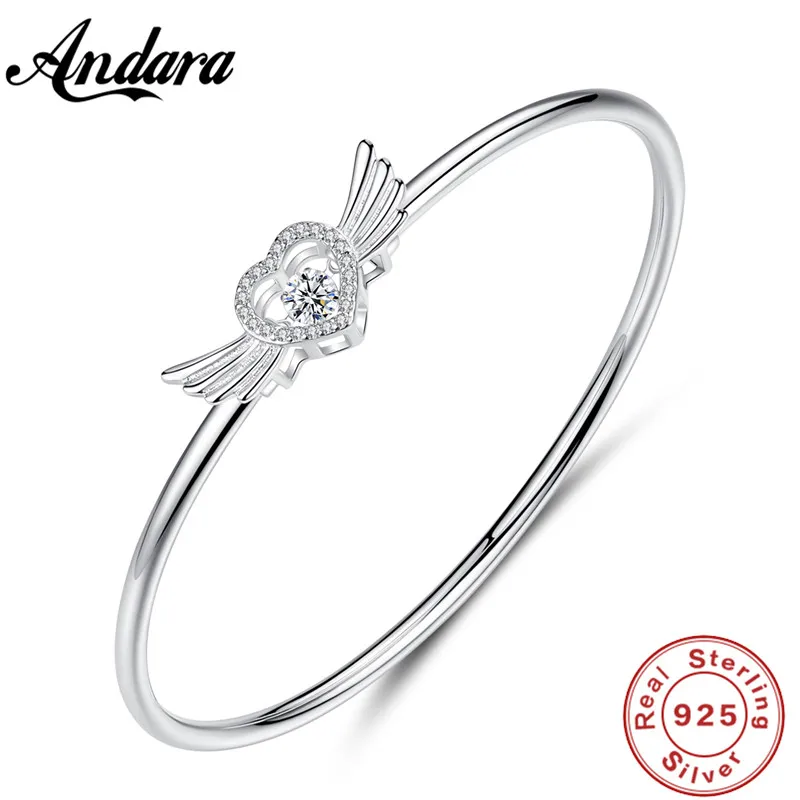 Женский серебряный браслет с ангелом Ювелирное Украшение из настоящего серебра