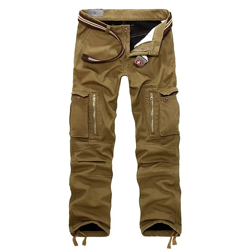 only pants 02 Зимние мужские повседневные военные утепленные флисовые брюки с несколькими карманами, большие размеры, мужские брюки-карго, Свободные теплые штаны 101403 - Цвет: only pants 02