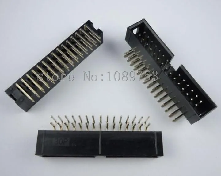 10 шт. 2 54 мм 2x15 30 Pin под прямым углом Мужской кожух PCB Шлейф IDC разъем|connector idc|connector