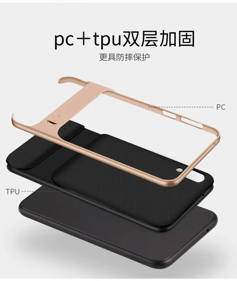 For Samsung A50 Case TPU + PC Stand Shockproof Galaxy A10 A30 M10 M20 M30 A9 2018 Silicone Bumper Cover |